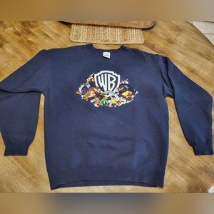 1998 Warner Bros Looney Tunes Logo Embroidered Sweatshirt